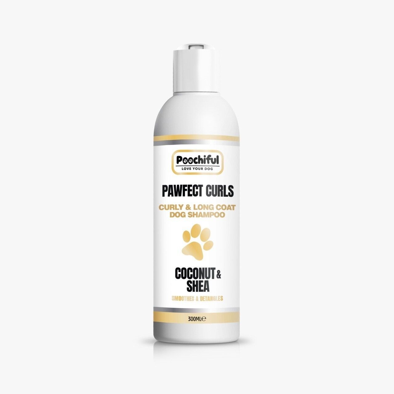 Poochiful Pawfect Curls – Hundeshampoo für lockiges und langes Fell, 300 ml