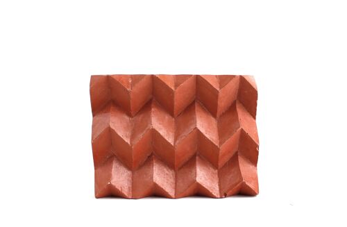 jabonera zig zag terracota