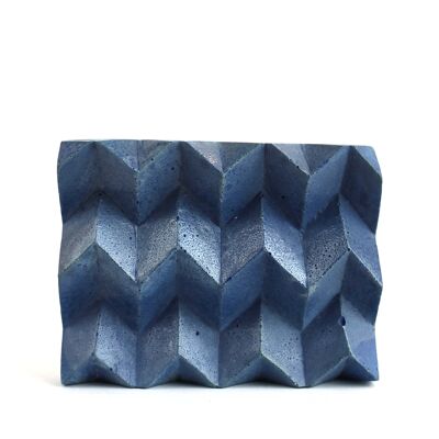 blue zig zag soap dish