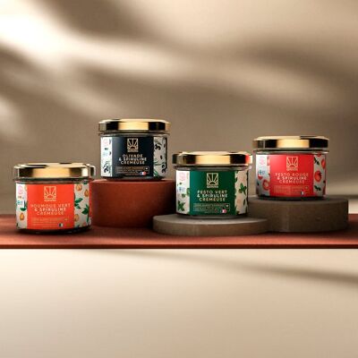 Discovery pack (4 jars offered) - Sauces and spreads with fresh spirulina
