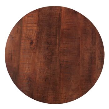 Table basse durable ronde ø 75 cm table de salon bois massif London grille métallique cadre métallique 13