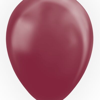 10 Balloons 12" metallic burgundy