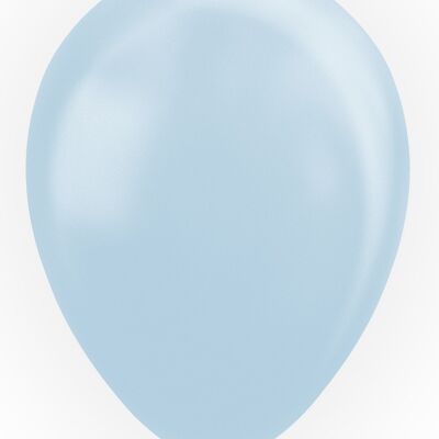 10 Ballons 12" bleu clair nacré