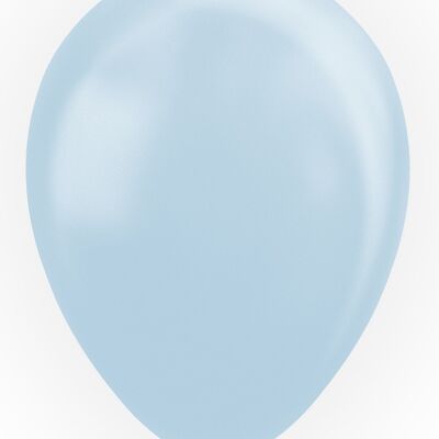 10 Globos 12" azul claro perlado