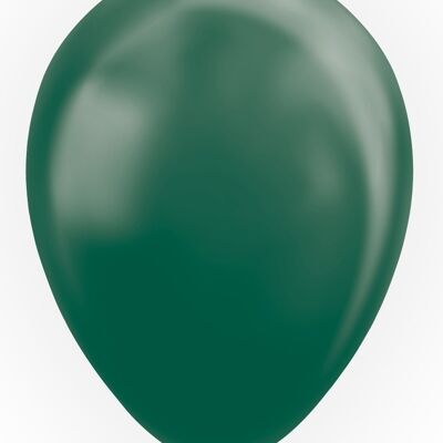 10 palloncini 12" verde metallizzato