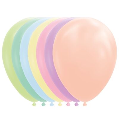 10 Ballons 12" macarons couleurs mélangées