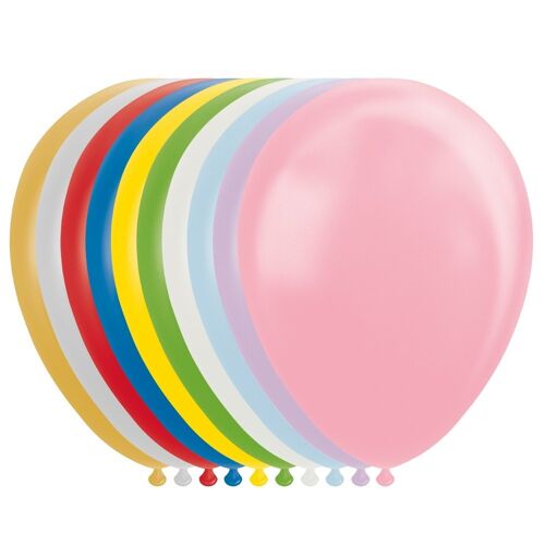 10 Balloons 12" metallic/pearl mixed colors