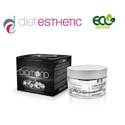 Crema facial de lujo Diamond Essence de 0,05 quilates - 10 efectos y 4 aceites naturales, 50 ml