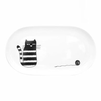 Oval plate Cat