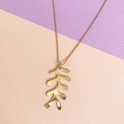 Seaweed golden necklace