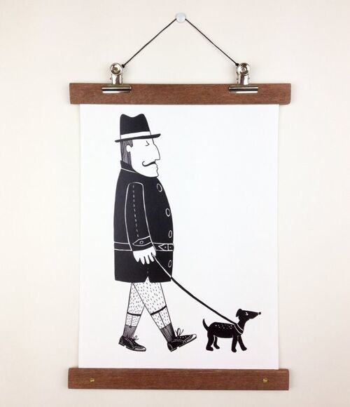 Man with dog print