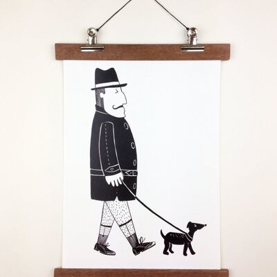 Man with dog print