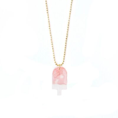 Collier en porcelaine Pretty Peach popsicle