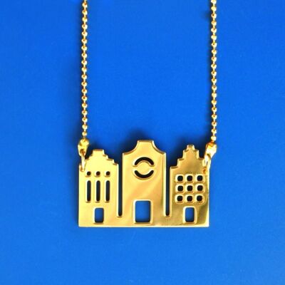 Canal houses golden necklace