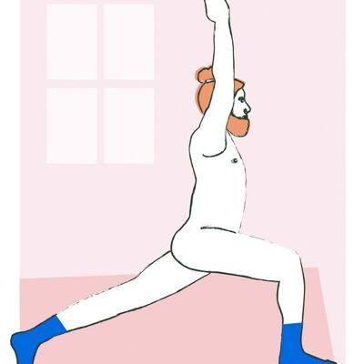 Yoga desnudo - Postura del guerrero