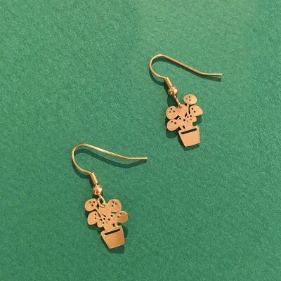 Pilea golden earrings