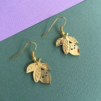 Boucles d'oreilles citron