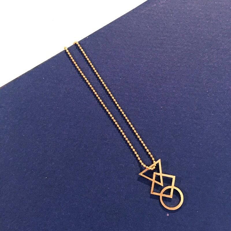 Memphis #3 goldene Halskette