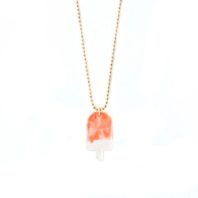 Collier Rafraîchissant Popsicle Framboise Porcelaine