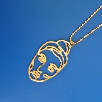 Women golden necklace