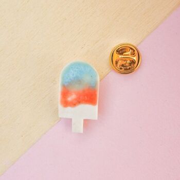 Popsicle au sirop Broche en porcelaine