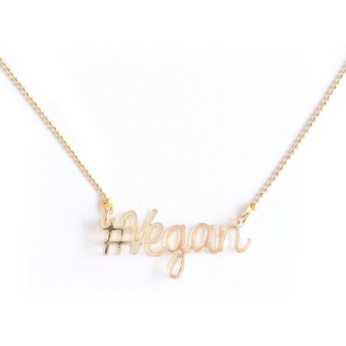 Recycled plastic #Vegan necklace gold