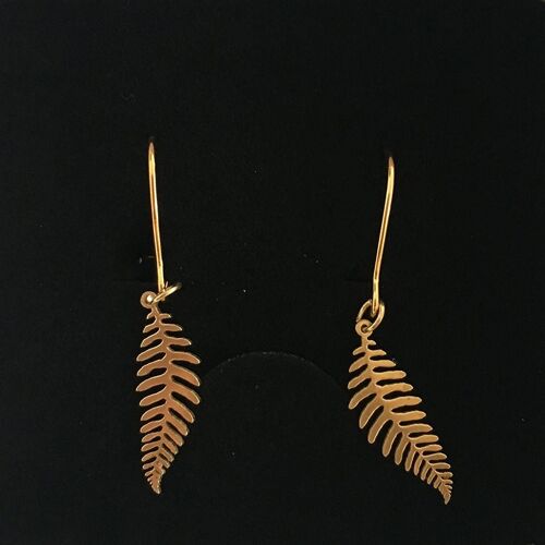 Fern golden earrings