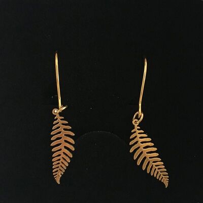 Fern golden earrings