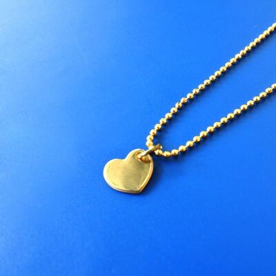 Heart golden necklace