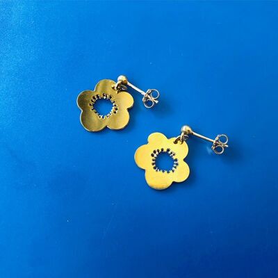 Poppy golden earrings