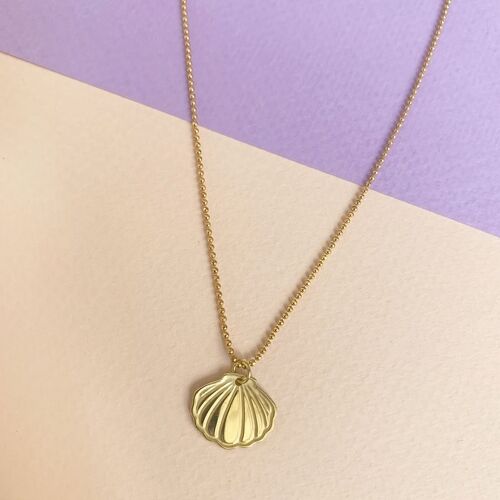 Shell golden necklace