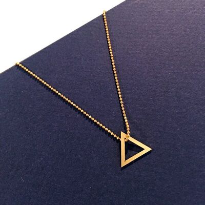 Collar triangulo dorado