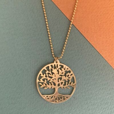 Collier doré arbre de vie