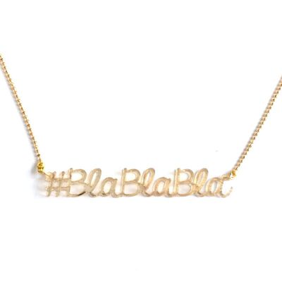 Collier #Blablabla en plastique recyclé