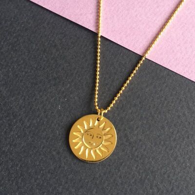 Sun golden necklace