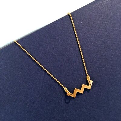 Zigzag golden necklace