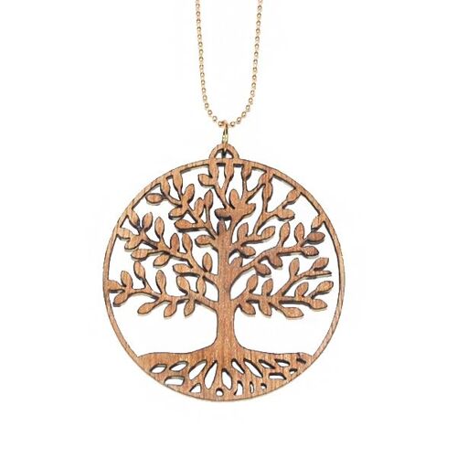 Wooden necklace Tree of life