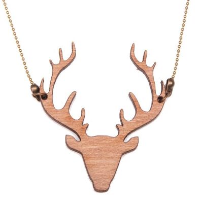 Collier en bois Cerf