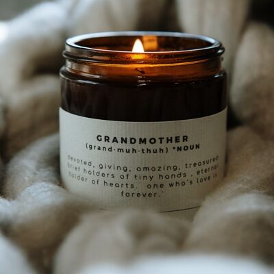 Gift Box for Grandmother with 180ml Scented Candle & Calming Luxury Bath Salts - Lavender