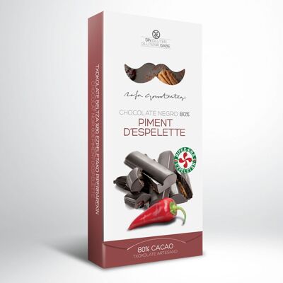 Dark chocolate 80% with Espelette pepper