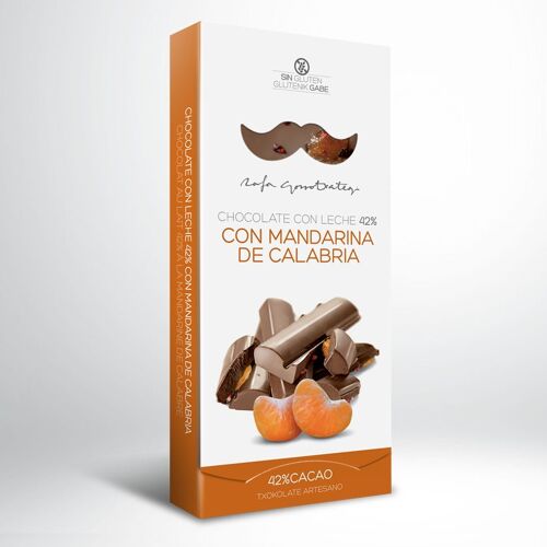 Chocolate con leche 42% con mandarina de calabria