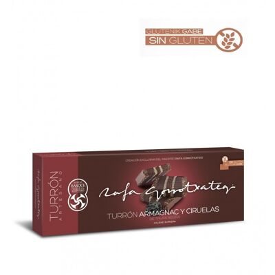 Turron con armagnac y ciruelas de trufa negra