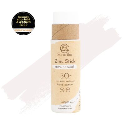 Stick solare minerale naturale in zinco SPF 50 bianco originale