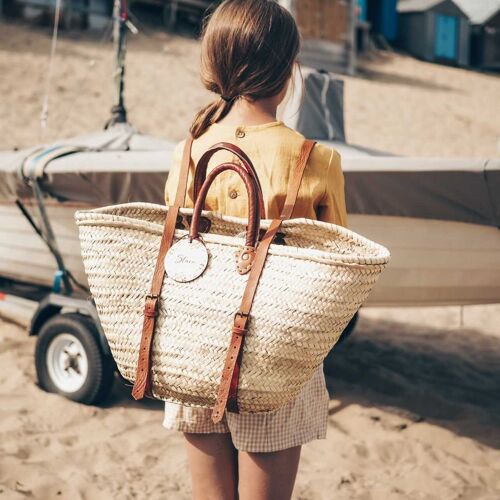 Woven Palm Backpack - Farmers Market Edition - No plaque