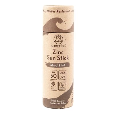 Suntribe Natural Mineral Zinc Sun Stick SPF 30 Tinte de barro