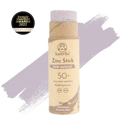 Barra solar de zinc mineral natural SPF 50 Tinte barro