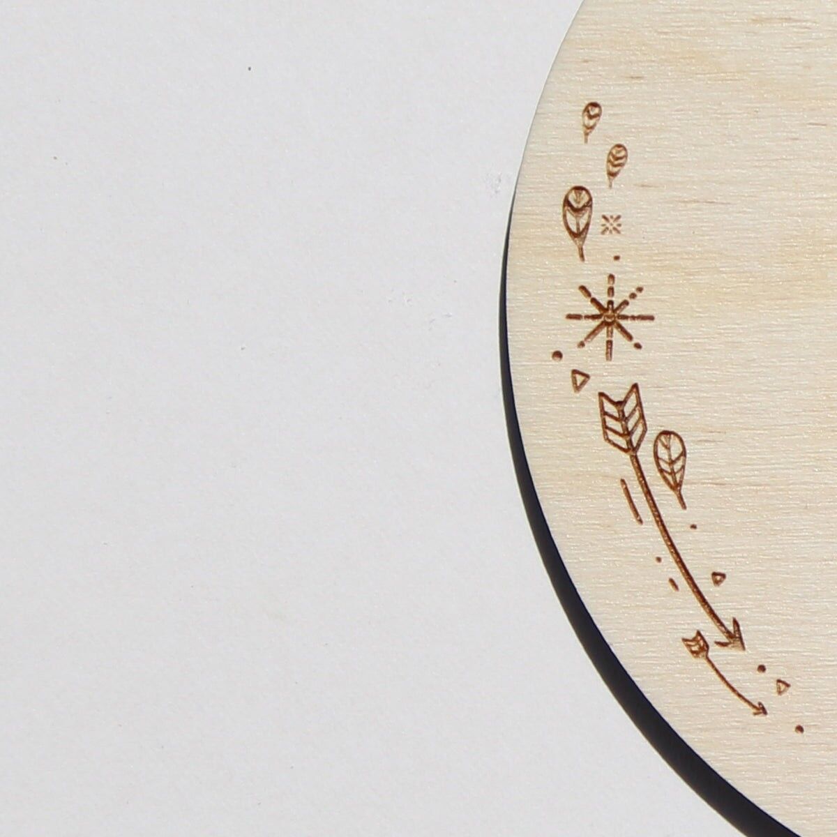 Targhe Baby Milestone - Piume - No