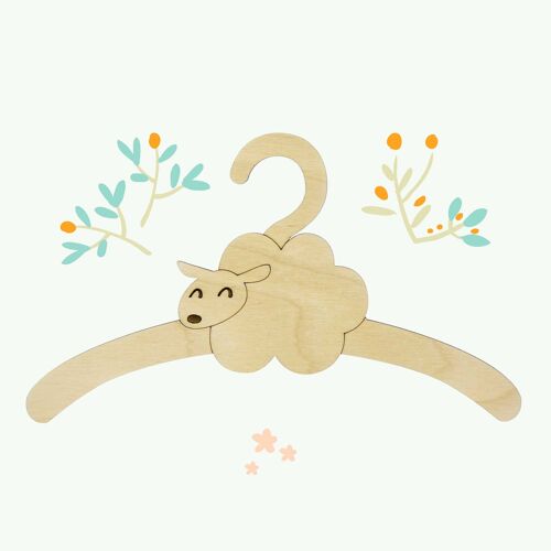 Little Sheep Child's Coat Hanger