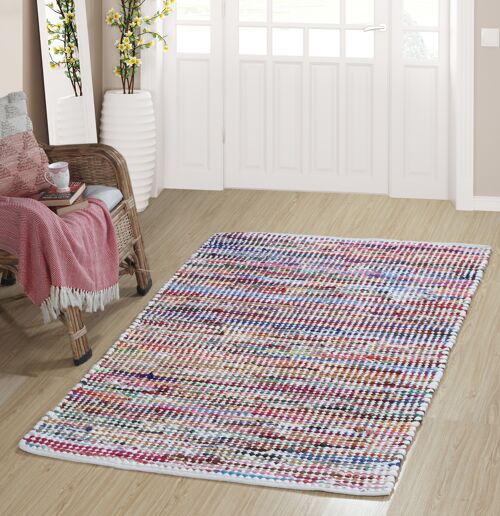 Teppich Handgewebt Bunte Farben für Wohnzimmer reversible