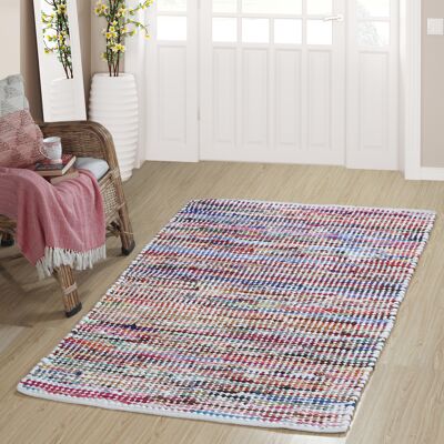 Teppich Handgewebt Bunte Farben für Wohnzimmer reversible